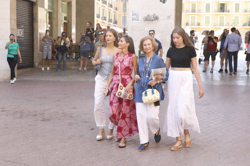 La familia real española, en Palma de Mallorca. 