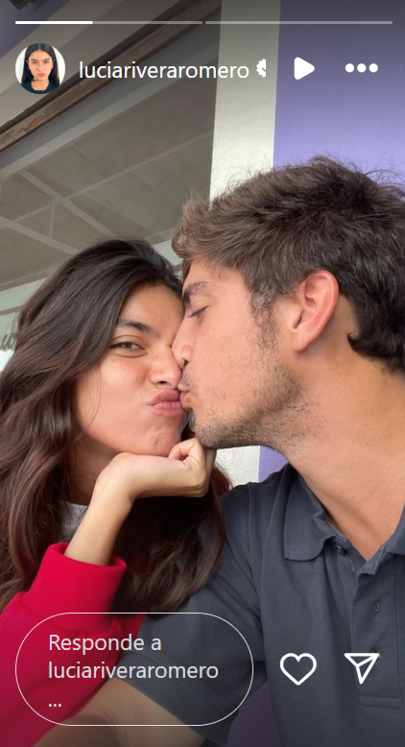 Lucía Rivera comparte una foto con su nueva pareja. 
