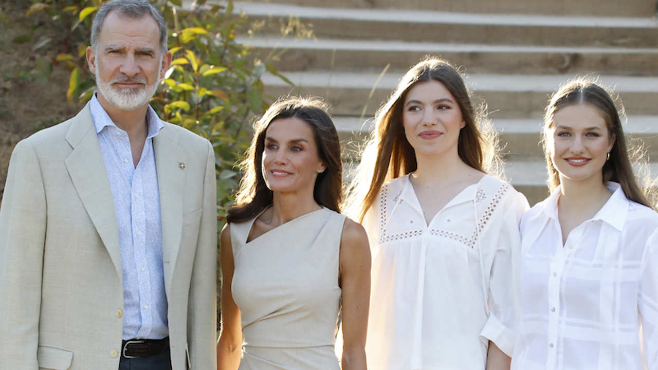 La familia real española, en Lloret de Mar. 