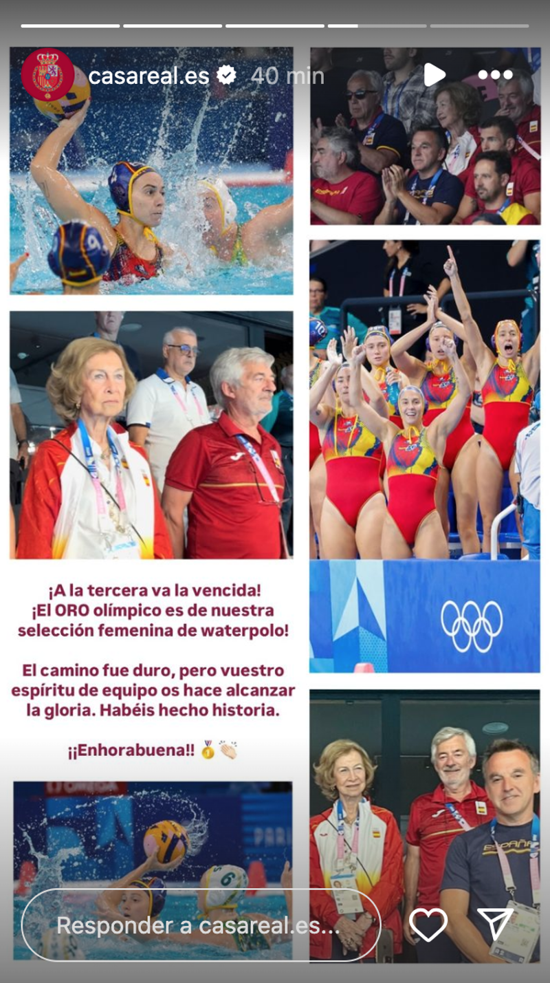 El mensaje de Casa Real tras la victoria de España en la final de waterpolo femenino de los Juegos Olímpicos de París