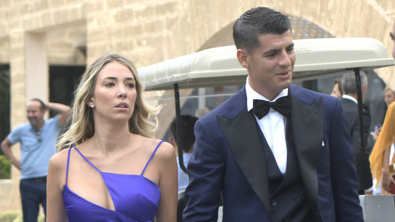 Álvaro Morata y Alice Campello en una boda