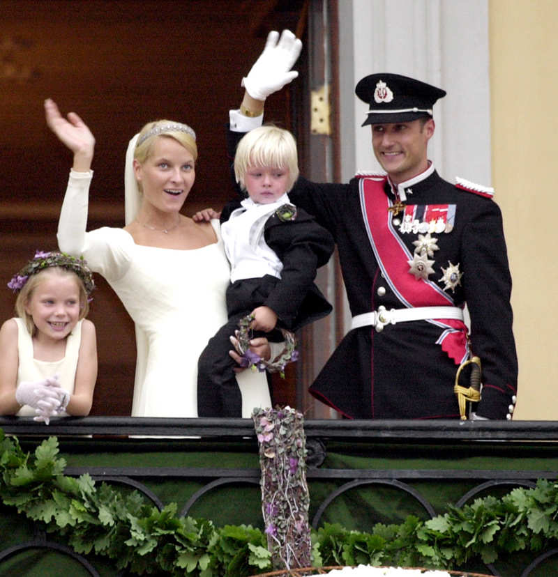 Marius, en la boda de Haakon y Mette-Marit de Noruega