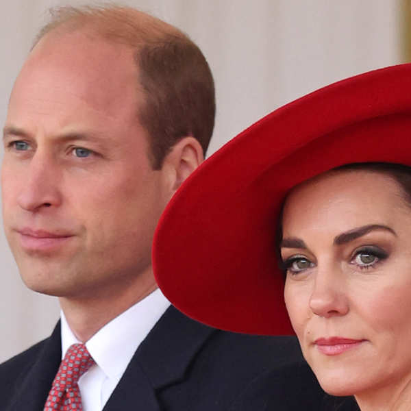 El Príncipe Guillermo y Kate Middleton con rostros serios