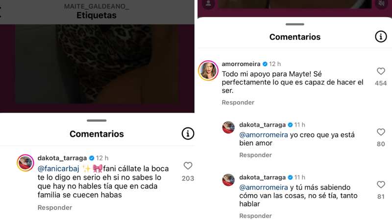 Los comentarios de Dakota sobre la trifulca de Maite Galdeano