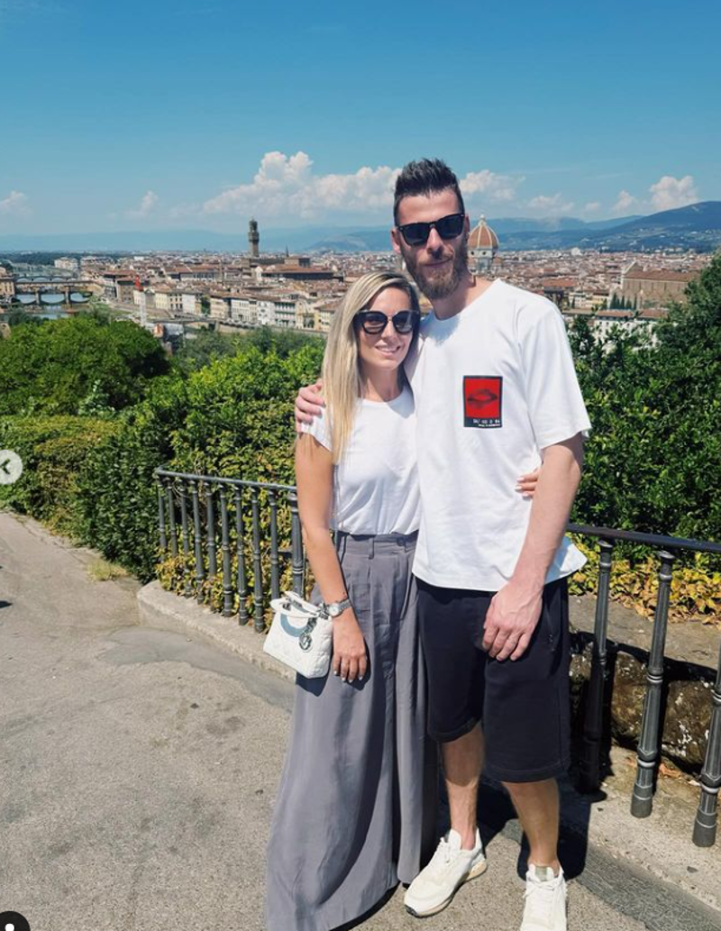 Edurne y David de Gea en Florencia. 