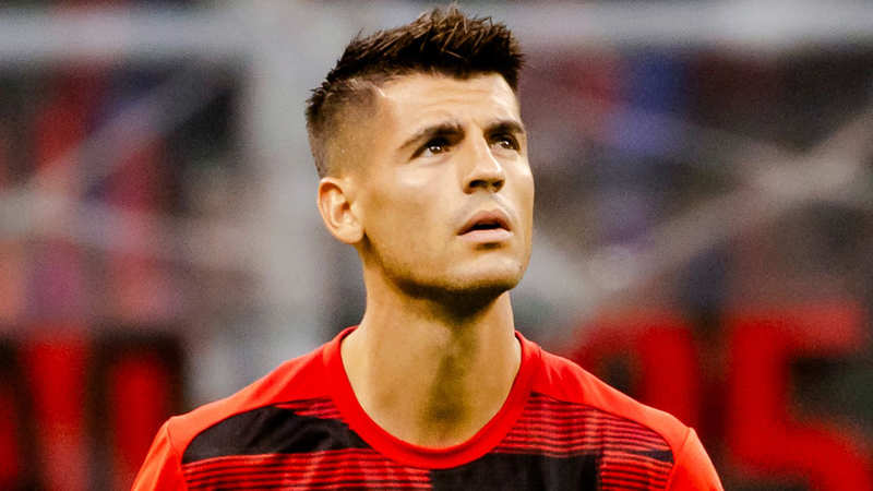 Álvaro Morata con el AC Milan