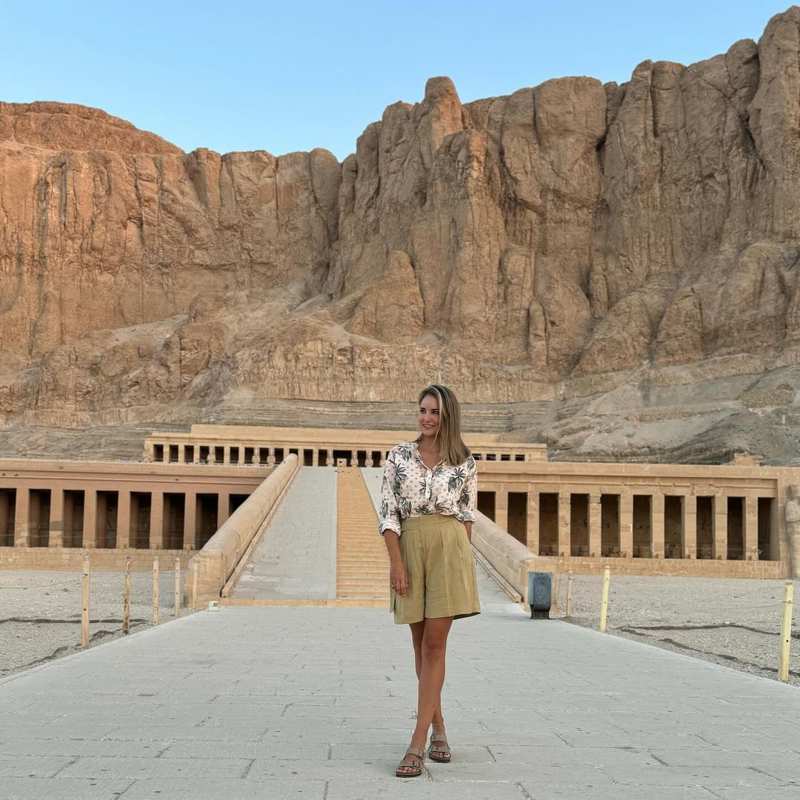 Está siendo una gran aventura para Alba Carrillo su viaje a Egipto