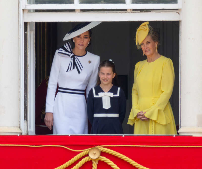 Kate Middleton, Charlotte y Sophie de Edimburgo en el Trooping the Colour