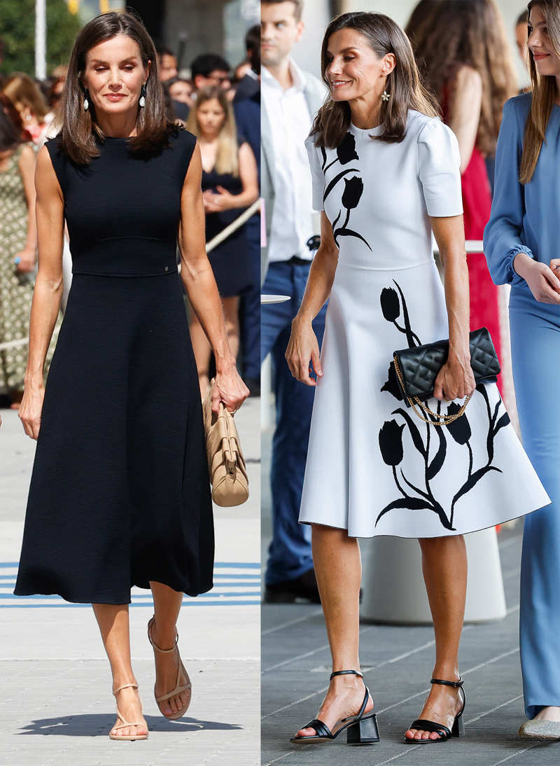 La Reina Letizia, en dos versiones de Carolina Herrera