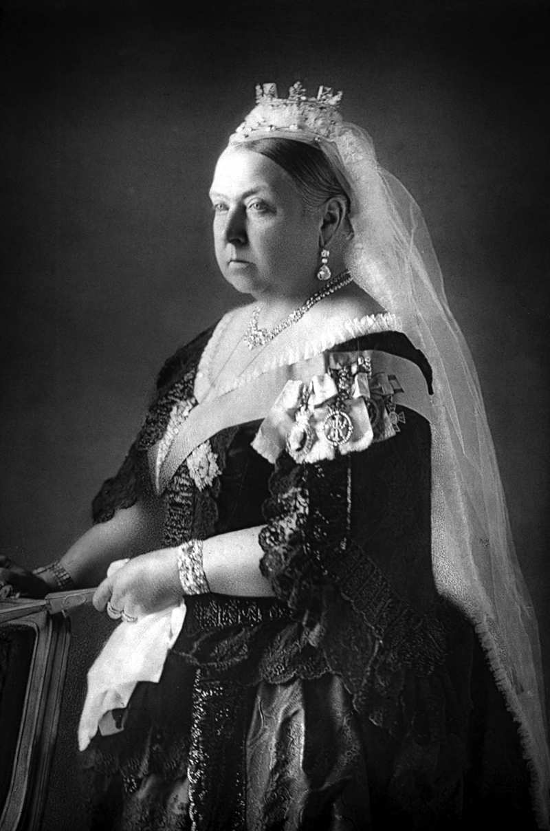 La Reina Victoria de Reino Unido en un retrato del año 1892