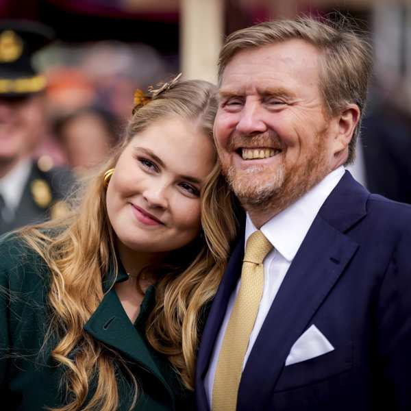 Guillermo de Holanda junto a su hija Amalia en el Día del Rey