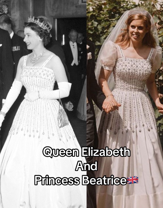 La reina Isabel II y Beatriz de York 