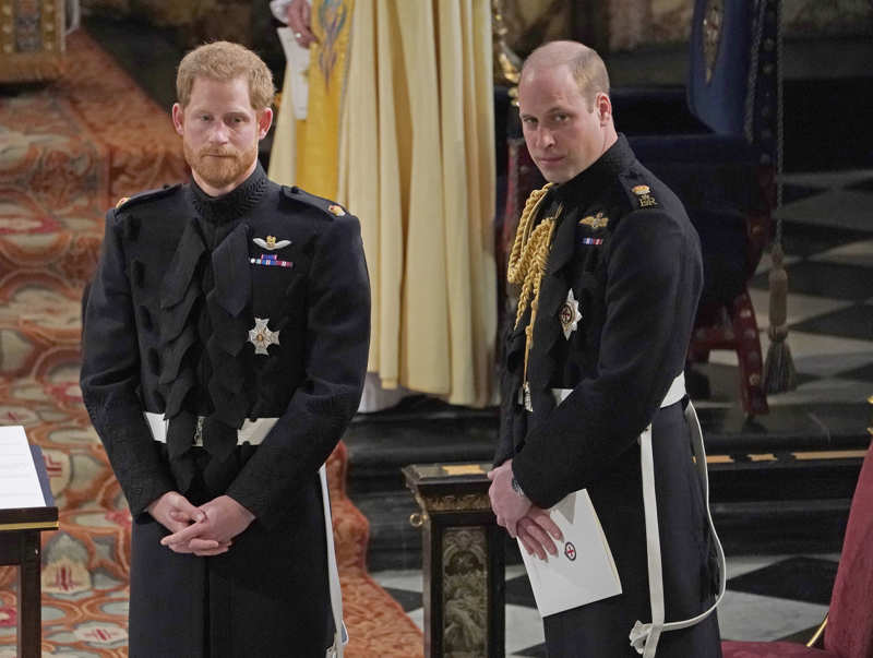 Enrique y Guillermo el día de la boda de Enrique y Meghan, en mayo de 2018