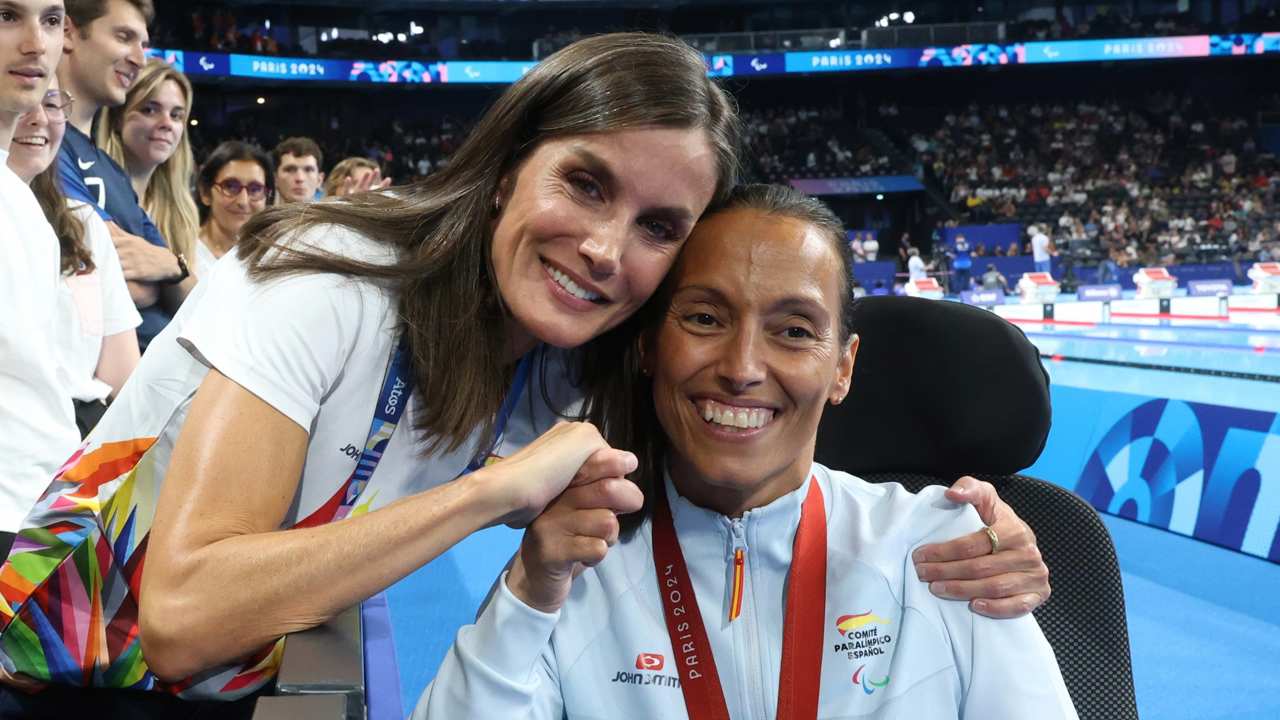 La Reina Letizia con Teresa Perales en los Juegos Paralímpicos de París