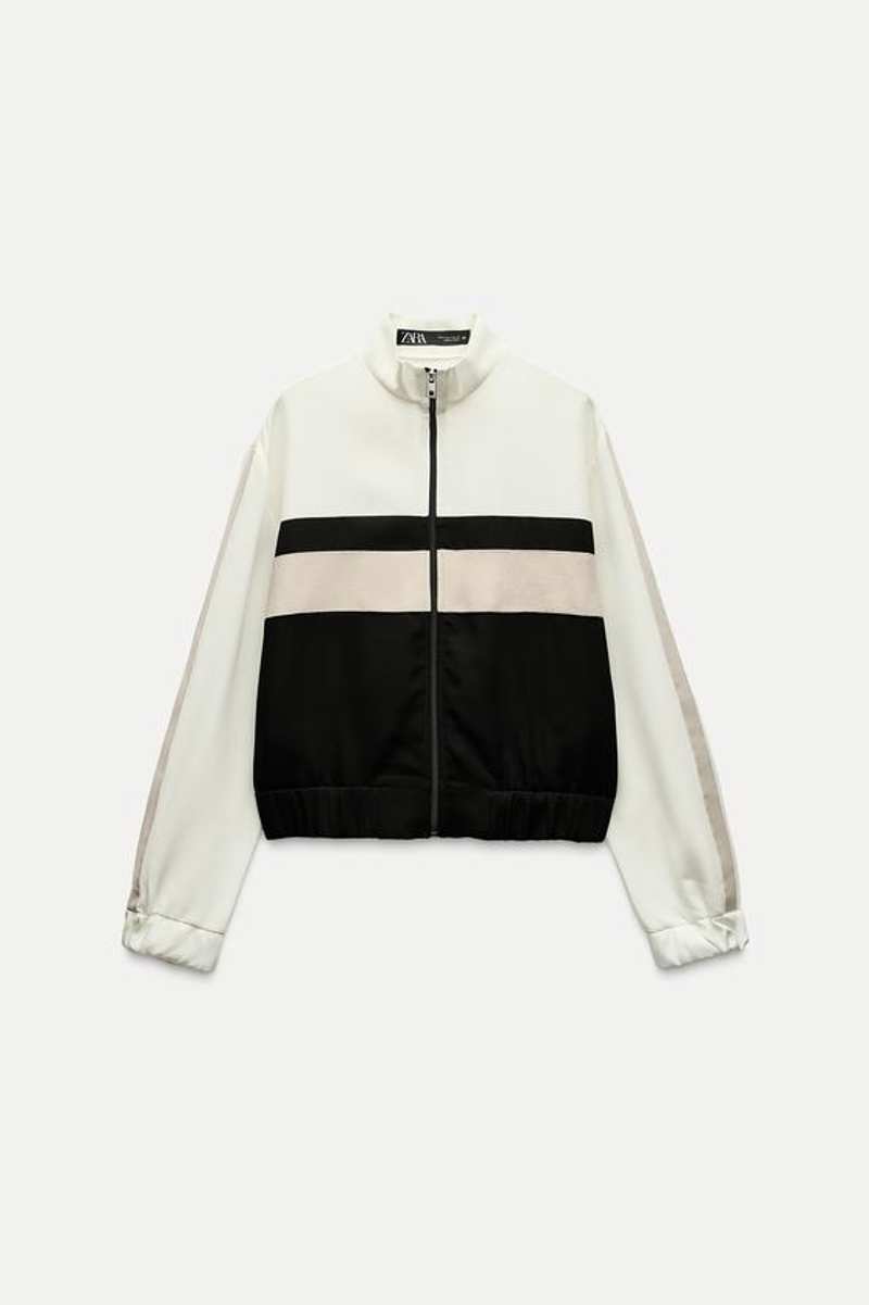 Bomber cremallera banda lateral de Zara 2 29,95 euros