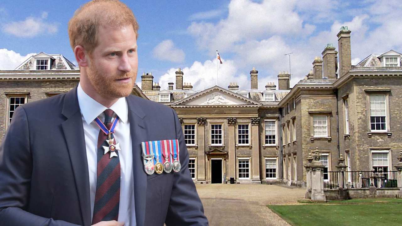 El Príncipe Harry y Althorp House en un montaje