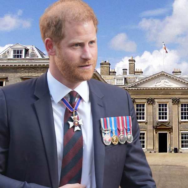 El Príncipe Harry y Althorp House en un montaje