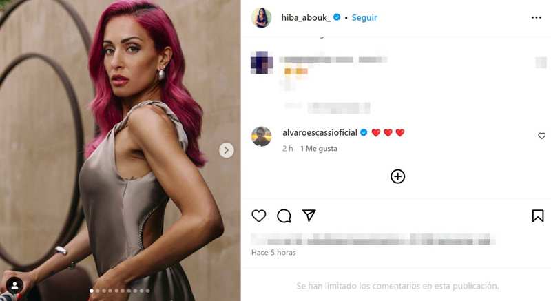 Captura del Instagram de Hiba Abouk.