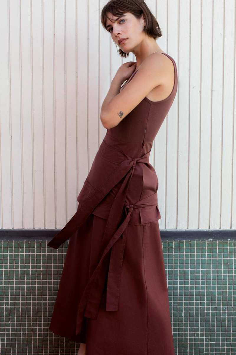 Vestido midi combinado de Zara 29,95 euros