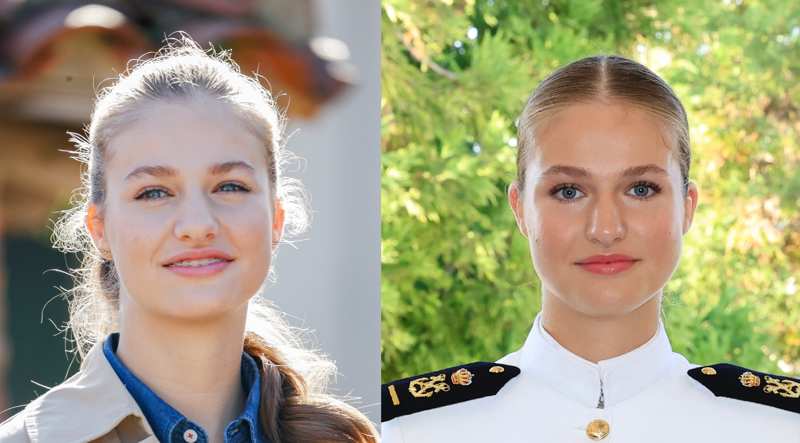 La Princesa Leonor en una comparativa antes y después de comenzar su formación militar