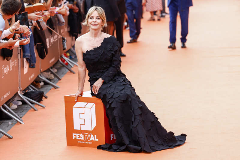 María Adánez en la clausura del FesTVal de Vitoria