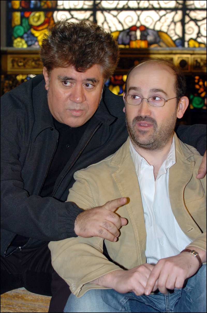 Javier Cámara y Pedro Almodóvar