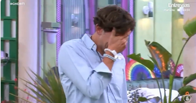 Óscar llorando en 'Gran Hermano'