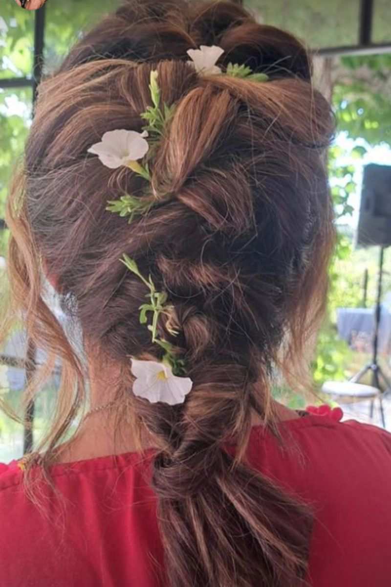 El romántico peinado de Beatriz Cortázar en su boda. 