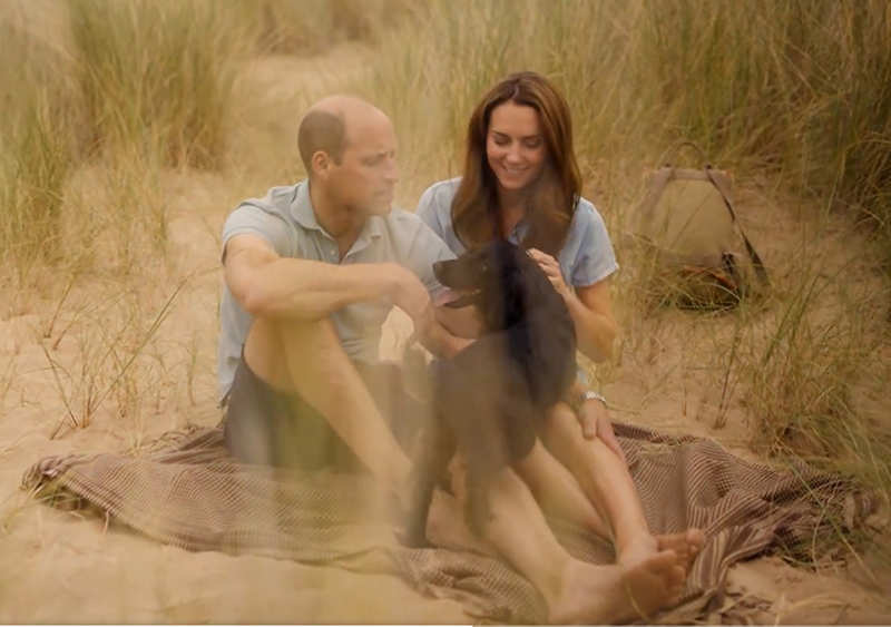 Kate y Guillermo, con su perro Orla