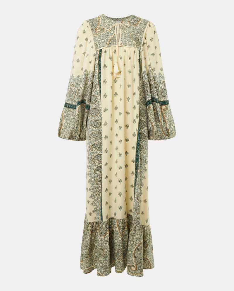 Southern Cotton Vestido largo paisley