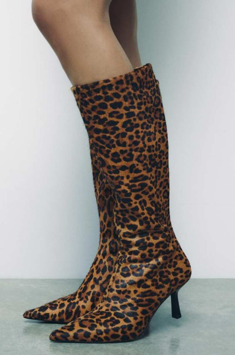 botas leopardo zara