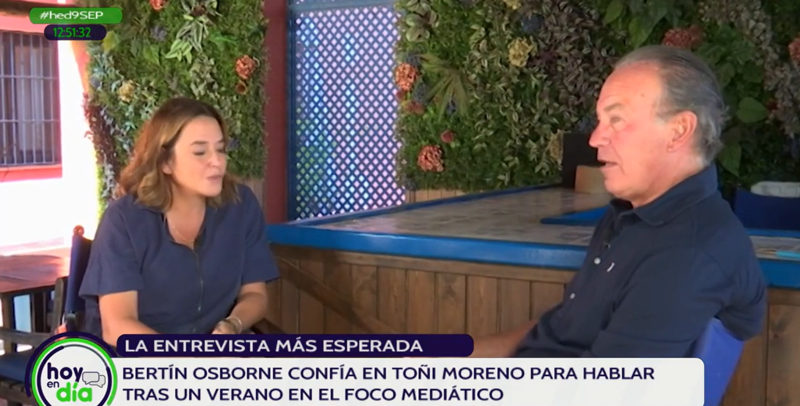 Bertín Osborne, entrevistado por Toñi Moreno