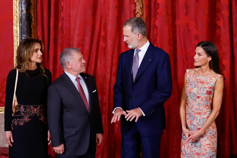 Felipe y Letizia con Abdalá II y Rania de Jordania. 