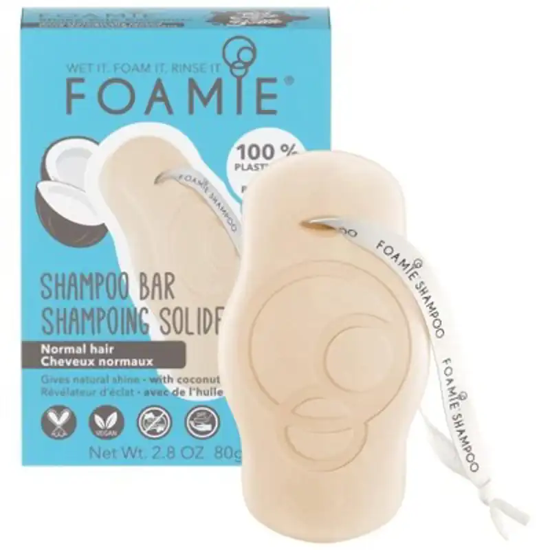 Foamie champú sólido con aceite de coco para cabello seco