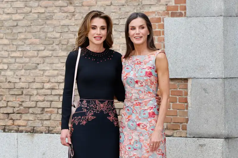 Rania de Jordania y la Reina Letizia en la última visita a Madrid de la reina hachemí en 2023