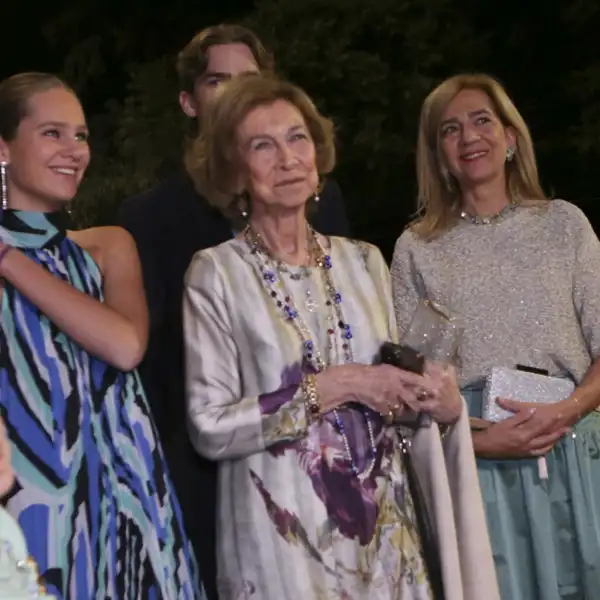 La reina Sofía, Irene Urdangarin y la infanta Cristina en la preboda de Teodora de Grecia