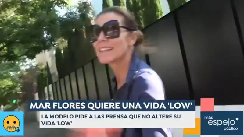 Mar Flores pide que no la graben