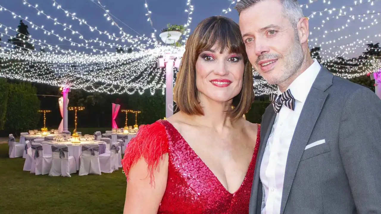 Montaje de Irene Villa y su marido en la finca donde celebran su segunda boda. 