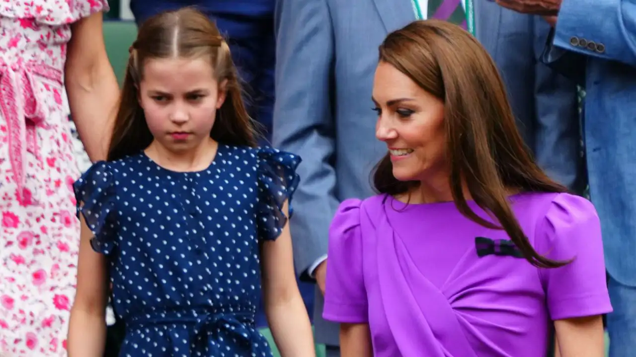 Kate Middleton y la princesa Charlotte en Wimbledon. 