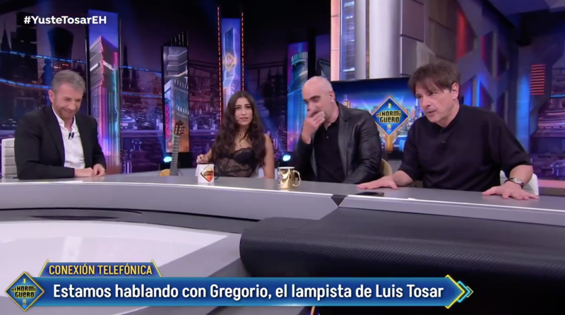 Carolina Yuste y Luis Tosar en 'El Hormiguero'