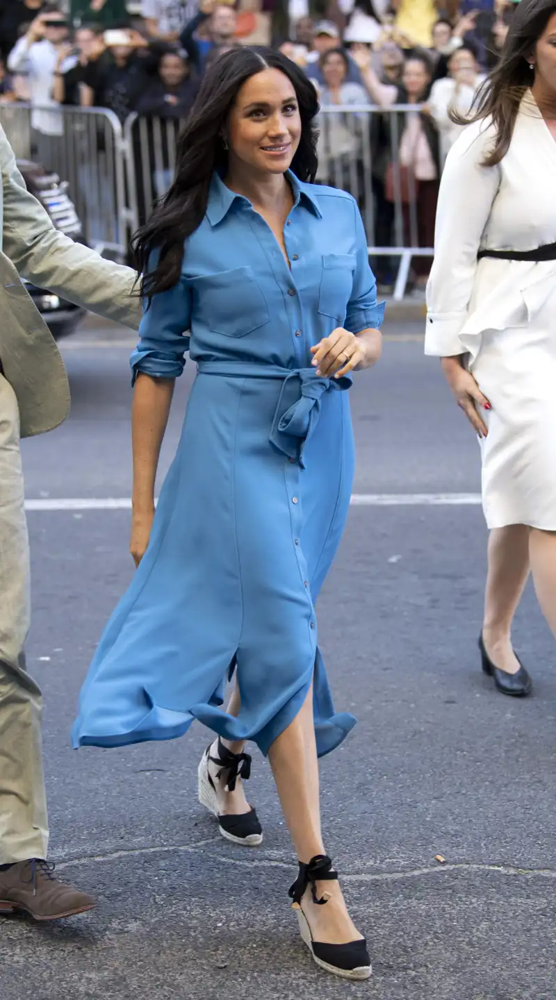 Meghan Markle con un vestido de Veronica Beard en 2019 