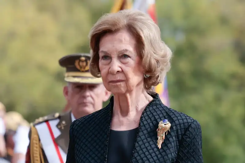 Reina Sofía durante un acto en la base aérea de Torrejón de Ardoz