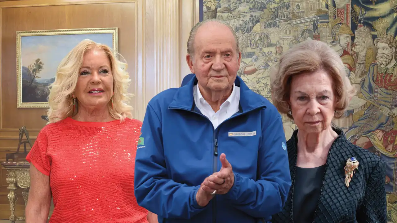 Bárbara Rey, Juan Carlos I y la Reina Sofía en el Palacio de la Zarzuela