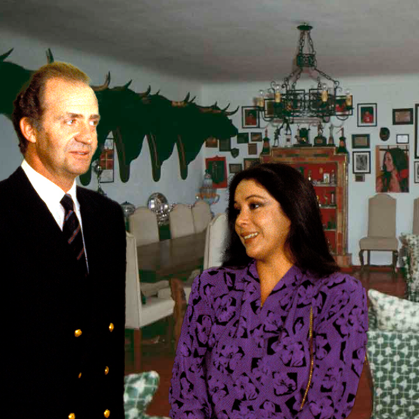 El Rey Juan Carlos e Isabel Pantoja con Cantora de fondo