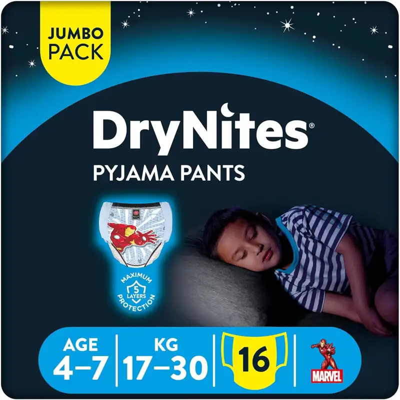 Huggies DryNites Pañales para niño 4-7 (17-30 kg)