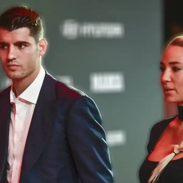 Álvaro Morata y Alice Campello en un evento