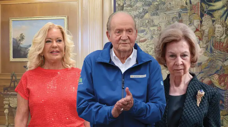 Bárbara Rey, Juan Carlos I y la Reina Sofía en el Palacio de la Zarzuela