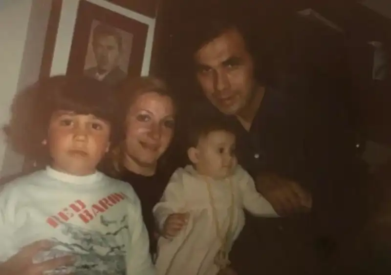 Malú y su familia cuando era un bebé