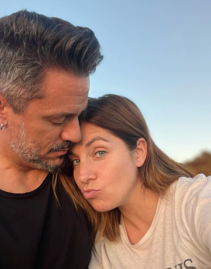 Leire Martínez con su marido