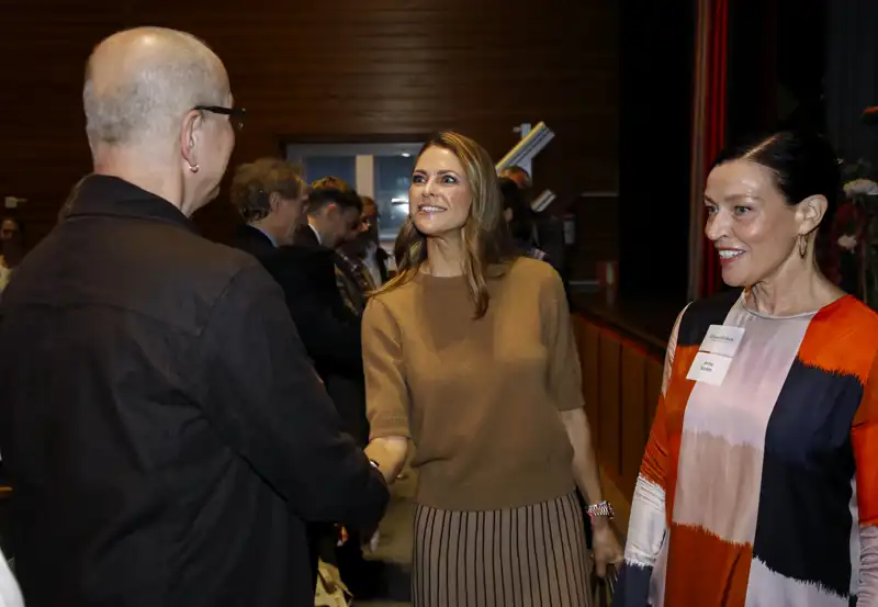 Magdalena de Suecia sonriente durante un acto en Estocolmo